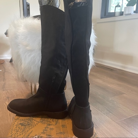 FREE People Tall Rodeo Suede Leather Knee High Boots Riding Boots New in Box 8 - Picture 3 of 8